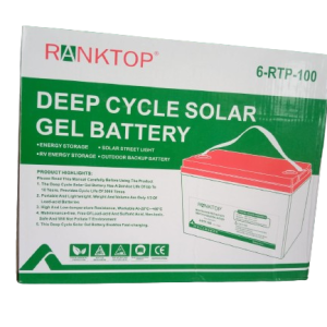 12V 100Ah Ranktop Deep Cycle Solar Gel Battery